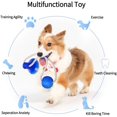 thumbnail image 3 of Juguete multifunción para morder Molar para mascotas, limpieza de dientes, elasticidad segura, suave para perros, cachorros, juguetes de cuerda para perros (azul), 3 of 5