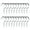 Silver White, variant on Uxcell1-1/2" Zinc Plating Screw-in Ceiling Wall Hooks Thread Indoor Outdoor Plants Clothing 20pcs