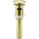 thumbnail image 1 of Tapón de drenaje de tocador emergente con desbordamiento, desagüe de lavabo de grifo de baño dorado, 1 of 3