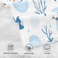 thumbnail image 5 of Yayeee 100% Cotton Hand Towels for Bathroom 16" x 28" Soft Absorbent Kitchen Towel, Blue Simple Cartoon Snowmen, 5 of 7