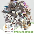 thumbnail image 4 of 291Pcs/300g 3 Colors Porcelain Mosaic Tiles Irregular Polished Porcelain Supplies Scraps Mosaic Porcelain Pieces Handmade Cabochons for DIY Art Crafts Bulk Mosaic Project (Black Silver Gold), 4 of 7