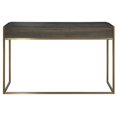 thumbnail image 6 of Uttermost Taja Modern Wood and Stainless Steel Writing Desk in Brass/Woodtone, 6 of 7