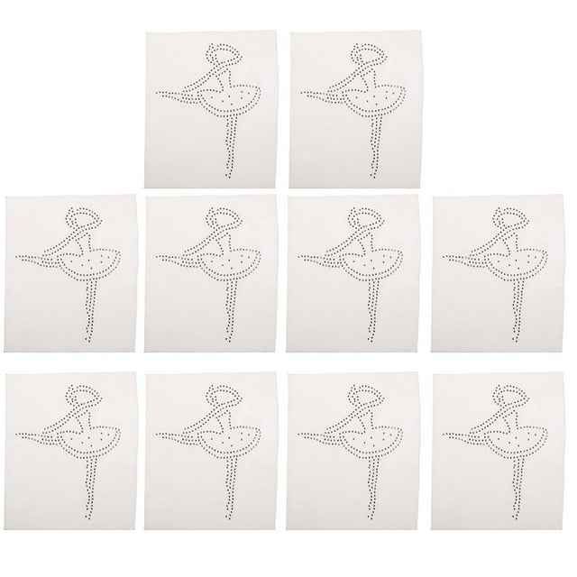 Rongfmy Nœud Papillon Perles en Strass Thermocollantes Appliqué Patchs à Presser - Ballet Girl