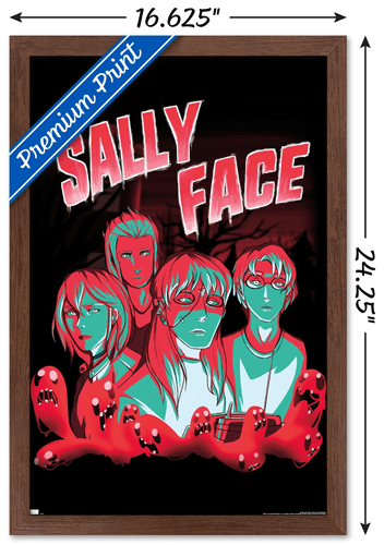 Sally Face - Shadows Wall Poster, 14.725" x 22.375" Framed