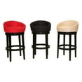 thumbnail image 2 of Armen Living Igloo Microfiber Swivel Barstool-Color:Green,Finish:Ebony Black,Size:30 inch, 2 of 4