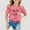 Hot Pink, variant on Toddler Girl Shirts Girls Cartoon Print Fashion Round Collar Loose Hugh Leisure T Shirt With Short Sleeves Girls' Tops, Tees & Blouses Black,6-7 Years