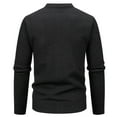 thumbnail image 3 of Ahabrexf Sweaters for Men, Fleece Lined V-Neck Pocket Button Cardigan Elastic Knit Sweater, 3 of 5