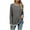 Gray, variant on XFLWAM Women's Crew Neck Long Sleeve Sweatshirt Casual Loose Fit Striped Pullover Tops Side Slit Fall Tshirt Blue S