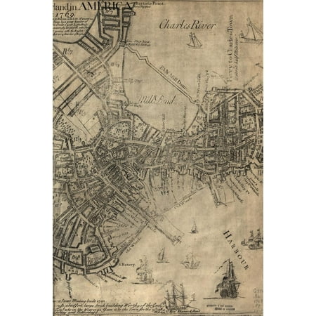Poetose Notebooks: Boston: A new plan of ye great town of Boston in New England in America with the many additionall buildings & new streets, to the year, 1769