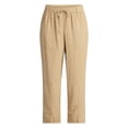 thumbnail image 2 of Time and Tru Women's Tapered Linen Blend Pants, Sizes XS-XXXL, 2 of 6