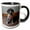 Black/White, variant on 3drose, German Shorthaired Pointer Puppy with Red Heart, 3drsmm, 15oz Two-tone Black Mug
