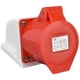 thumbnail image 5 of IP44 CEE Latón Rojo Toma Industrial PC 32A-6H 220-380V 240-415V 4 Pines Impermeable A Prueba De Polvo Fácil De Enchufar Y Conectar Toma De Latón Para Energía Eléctrica, 5 of 7