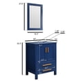 thumbnail image 3 of PULUOMIS 24'' Single Bathroom Vanity with Manufactured Wood Top with Mirror, Blue, 3 of 5