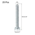 thumbnail image 2 of Uxcell M8 x 60mm Carbon Steel Zinc Plated Hex Lag Screws for Wood 25 Pack, 2 of 4