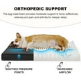 thumbnail image 2 of Dog Beds for Large Dogs, Orthopedic Memory Foam Pet Bed with Oxford Fabric, Waterproof Outdoor Dog Bed for Kennel with Washable Cover and Non-Slip Bottom, 36''x27'', Black, 2 of 16