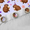 thumbnail image 4 of Manfei Cartoon Animal Capybara Blackout Curtains Set of 2 (52x84 Each) for Kids Boys Girls,Chic Floral Flowers Window Curtains,Happy Birthday Curtains and Drapes,Luxury Bedroom Decor, 4 of 6