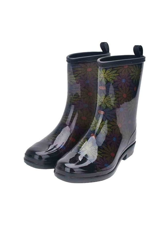 Ladies Knee Rain Boots