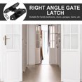 thumbnail image 3 of Raindrops Black Zinc Alloy Right Angle Latch for Home Door Security, 1 Pack, 7.4 x 2 Inches Hardware, 3 of 8