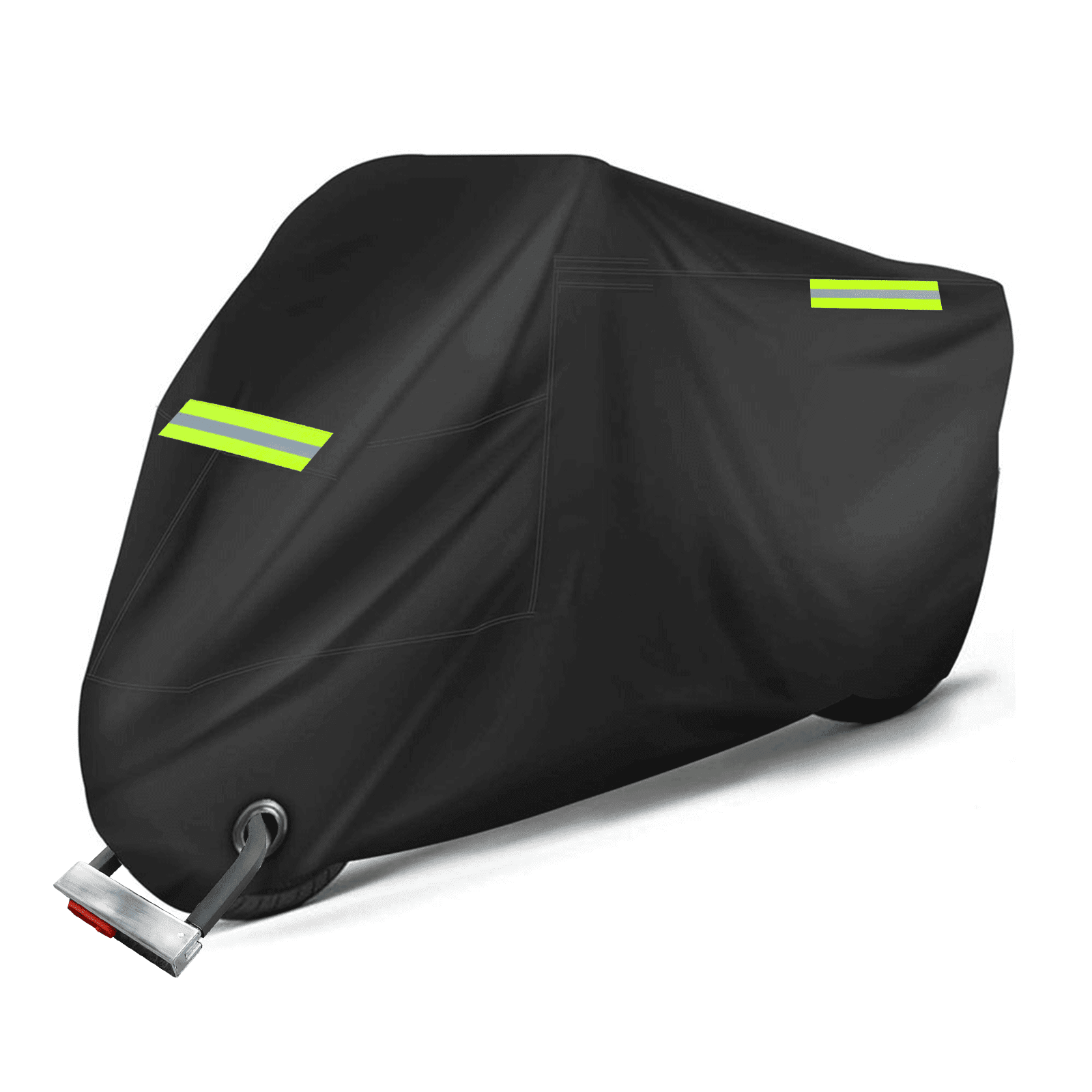 PAKASEPT Motorcycle Cover All Season Universal Weather Quality Waterproof Sun Outdoor Protection Durable Night Reflective with Lock-Holes & Storage Bag Fits up to 96" Motorcycles Vehicle Cover