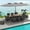 Grey, variant on Costway 10 Pieces Patio Wicker Dining Set with Double-Sided Patio Umbrella 8 Armchairs Grey