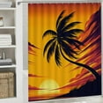 thumbnail image 6 of JRXY Tropical Beach Palm Tree Shower Curtain Multiple Sizes White, 6 of 7