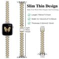 thumbnail image 3 of ZYX Slim Metal Band for Apple Watch, Women's 14mm Thin Metal Strap with Tool, Sliver/Gold, 44mm/45mm/46mm/49mm/42mm(series 1 2 3), 3 of 7