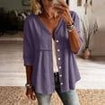 thumbnail image 2 of Summer Kimonos for Women Boho Linen Short Sleeve Cardigans Swimsuit Beach Cover Ups for Women Swimwear Purple L, 2 of 7