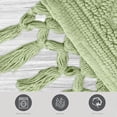 thumbnail image 6 of Jean Pierre - Ricardo Bath Mat, Woven Fringe Bathroom Rugs, 100% Cotton, Premium Bathroom Decor - Measures 21" x 41" - Sage Green, 6 of 8