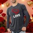 thumbnail image 2 of VBTAPA Men's Heart Graphic Tees Crew Neck Long Sleeve T-Shirts Casual Valentines Day Shirt Fashion Gift Ideas Gray M, 2 of 5