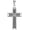 Silver no chain, variant on Unisex Stainless Steel Vintage Punk Simple Twist Rope Pattern Cross Pendant Amulet Crucifix Necklace Christian Jewelry