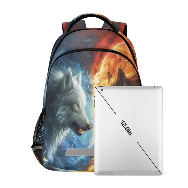 ALAZA Cool Wolfs Backpack Elementary School Bag Bookbag Travel