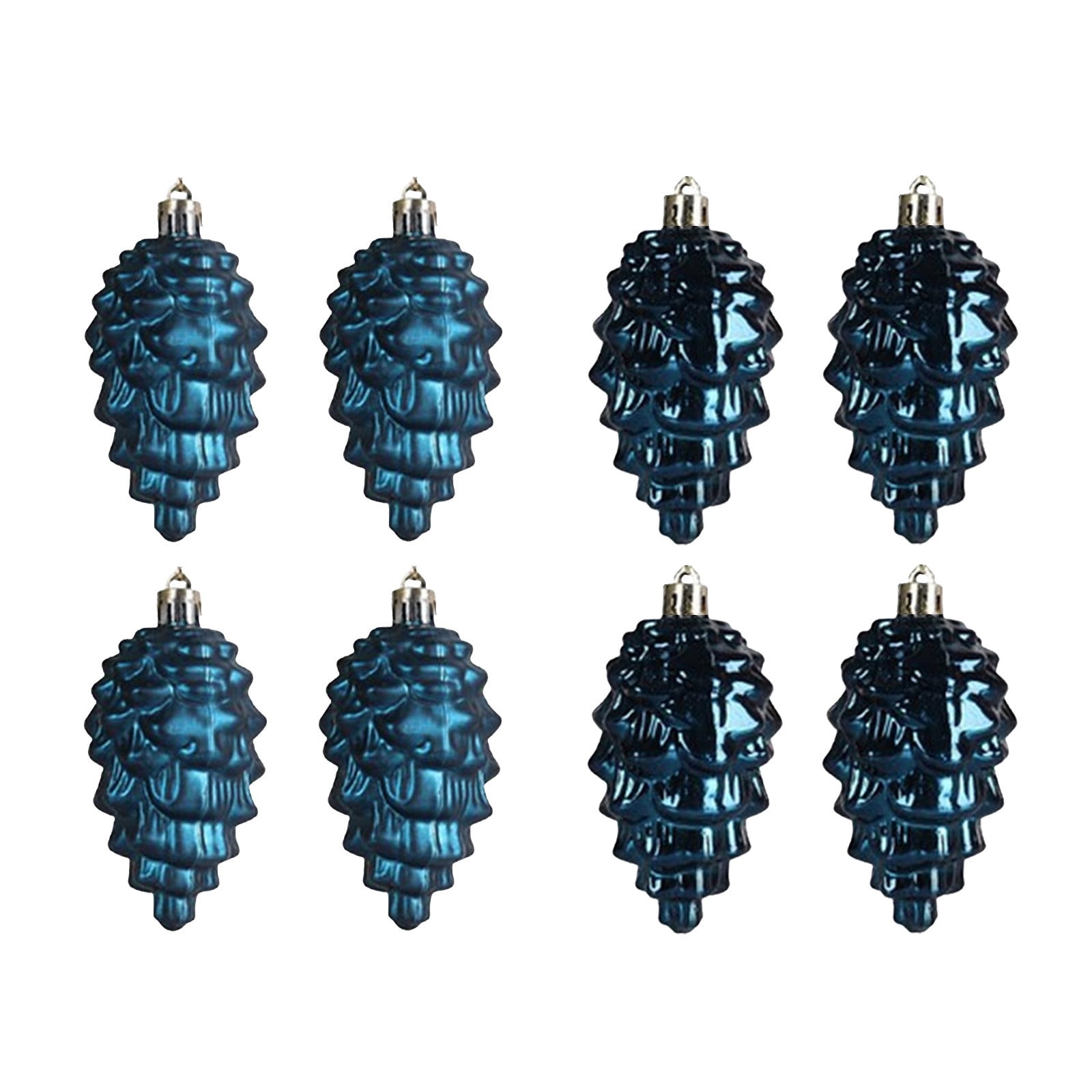 8 PCS Glitter Pinecone Christmas Ornament 3.5 Inch for Xmas Tree DIY Crafts Fall Party Decorations