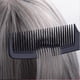 thumbnail image 4 of Peine de cardado profesional, peine de barbero con dientes finos y anchos, peine de corte de fibra de carbono negro, peine de peinado., 4 of 5