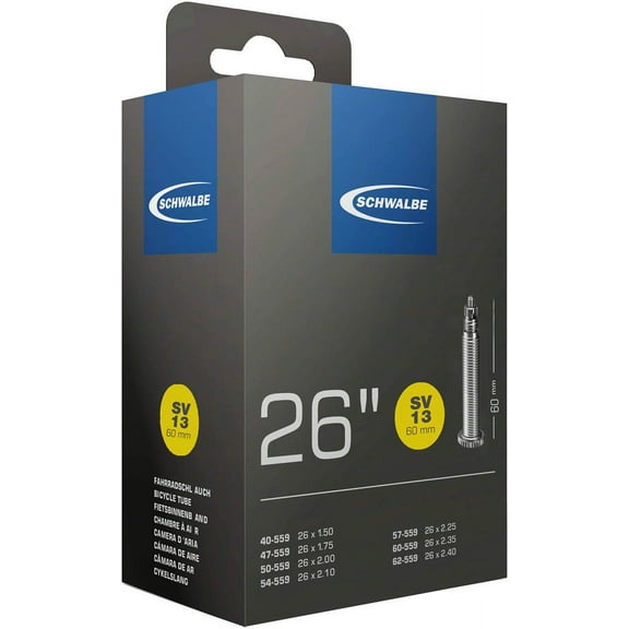 Schwalbe Standard Tube - 26 x 1.50-2.50", 60mm, Presta Valve