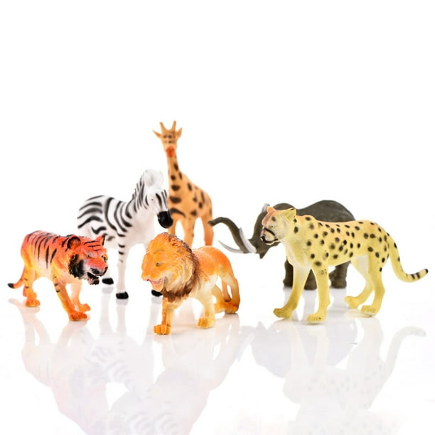 Paquete de 6 figuras de animales de la selva juguetes para ninos de 1 2 3 anos de plastico BANYUO Electronica Bodega Aurrera en linea
