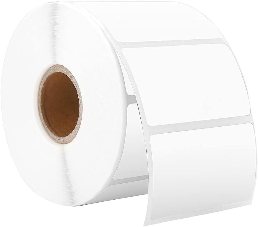 3" x 2" Direct Thermal Multipurpose & Shipping Address Labels Barcodes Postage Stickers for Zebra 2844 & Rollo Desktop Label Printer ( 750 Labels/Roll ) 12 Rolls