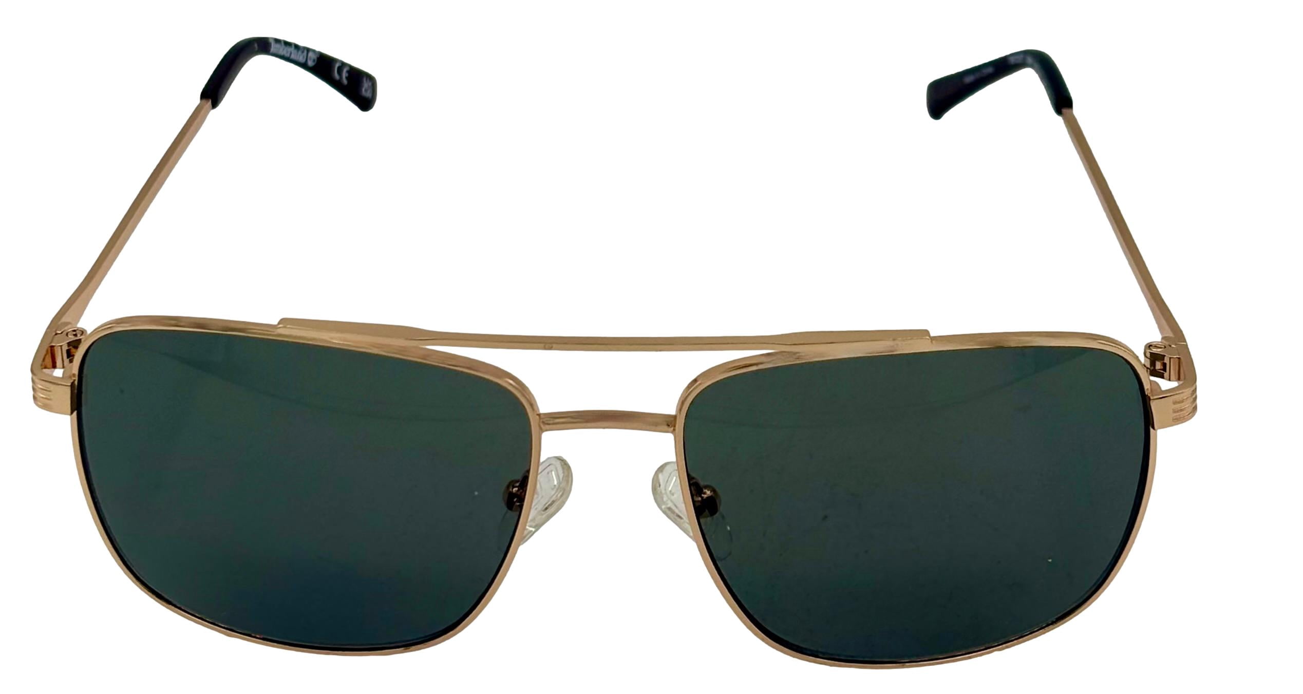 Timberland UV Protection Men's Rectangle Aviator Fashion Sunglasses, Gold