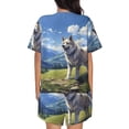 thumbnail image 3 of Lsque Blue Sky Dog Women's Short-Sleeved Pajama Set - 2 Piece Soft and Lightweight Sleepwear Set-Medium, 3 of 9