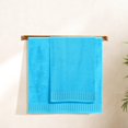 thumbnail image 3 of BELIZZI HOME 100% Premium Cotton 2 Pack Oversized Bath Towel Set 28x55 inches, Large Bath Towels, Ultra Absorbant Compact Quickdry & Lightweight Towel, Ideal for Gym Travel Camp Pool - Turquoise Blue, 3 of 6