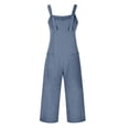 thumbnail image 6 of UDAUDU Womens Rompers Casual Dressy Jumpsuits Loose Fit Sleeveless Baggy Harem Pants Romper Jumpers Summer Outfits Navy L, 6 of 6