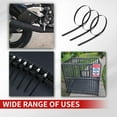 thumbnail image 2 of WuPing 50 Pcs Black Metal Zip Ties 18 Inch Heavy-Duty 304 Stainless Steel Epoxy-Coated Locking Cable Ties for Machinery, Vehicles, Cables, Pipes, Fences, 2 of 11