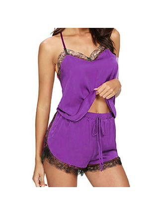 Unique Bargains Womens Cami Pants Sets Sleepwear Nightwear Satin Pajama  Party Silky Summer