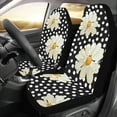 thumbnail image 2 of ZHANZZK Set of 2 Car Seat Covers Daisies Universal Auto Front Seats Protector Fits for Car,SUV Sedan,Truck, 2 of 4
