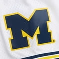 thumbnail image 4 of Men's Mitchell & Ness White Michigan Wolverines 1991/92 Throwback Jersey Shorts, 4 of 4
