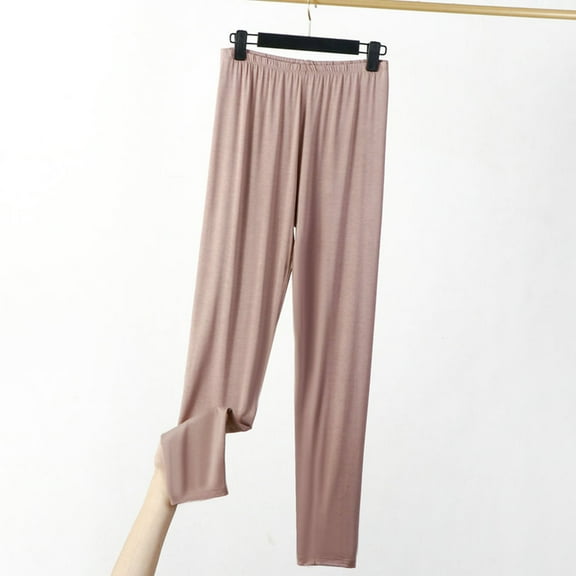 Dxzfnsa Womens Length Leggings Summer Women's Soft High Waisted Stretch Pants Basic Thin Solid Color Full Length Leggings Pants