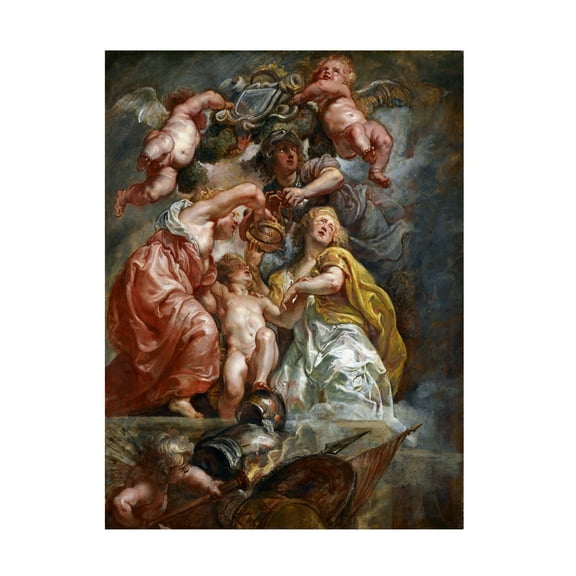 Peter Paul Rubens 'The Union Of England And Scotland' Canvas Art