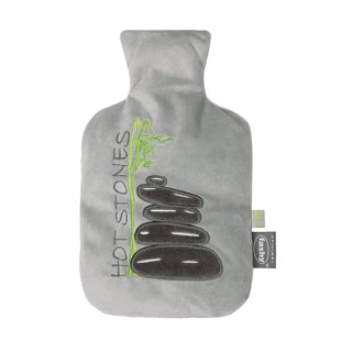 Fashy Hot Water Bottle with Fleece Cover (Assorted Colors)