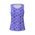 thumbnail image 3 of Picia Purple Snowflake Elegance Pattern Women's Workout Tank Top,Breathable Activewear,Slim Fit Athletic Top,Versatile Workout Moisture-wicking top-Large, 3 of 9