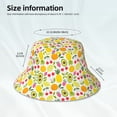 thumbnail image 4 of Vsdgher Avocado And Pineapple Print Bucket Hat for Men&Women Bucket Hat Reversible Summer Double-Side-Wear Travel Gardening, Beach, Camping, Hiking, Fishing Cap, 4 of 5