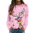thumbnail image 1 of SNKSDGM Nouvelle Blouse Tendance pour l'Été Manches Longues Col Rond T-Shirt Imprimé Tunique Fendue sur le Côté, 1 of 4